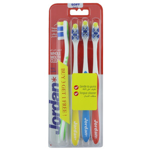 Jordan Toothbrush Total Clean Soft 3+1 Free