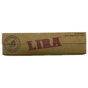 Lira Rolling Paper King Size Brown + Tips