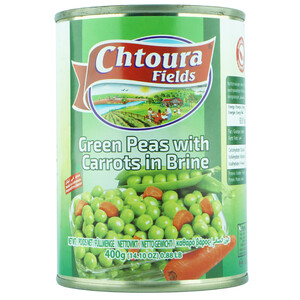 Chtoura Fields Green Peas & Carrots 400G