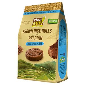 Rice Up! Brown Rice Rolls With Belgian Milk Chocolate 50G