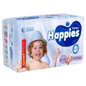 Happies Premium X-Large 12-20Kg 40 Diapers