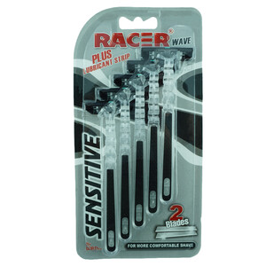 Racer Disposable Razor Twin Blades Lubrastripe *5
