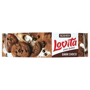 Roshen Lovita Classic Cookies Dark Chocolate 150G