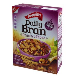 Poppins Daily Bran Raisin & Fibre 375G