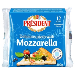 Président Mozzarella Slices 12 Pieces 200G
