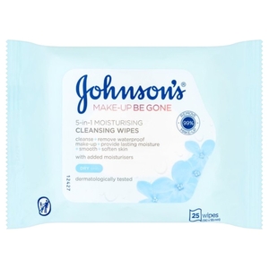 Johnson's Make-Up Be Gone 5-In-1 Moisturising Cleansing Wipes Dry Skin