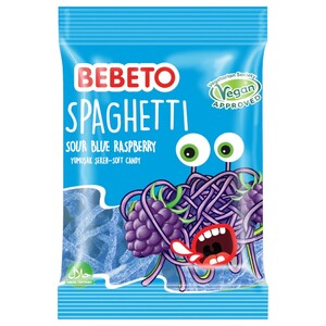 Bebeto Jelly Spaghetti Blue Raspberry 80G