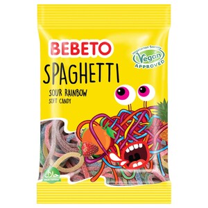 Bebeto Candy Spaghetti Sour Rainbow Vegan 80G