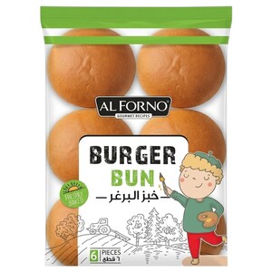 Al Forno Burger Bun Plain 6 Pieces