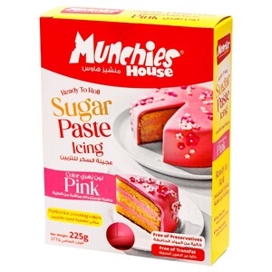 Munchies Sugar Paste Icing Pink 225G