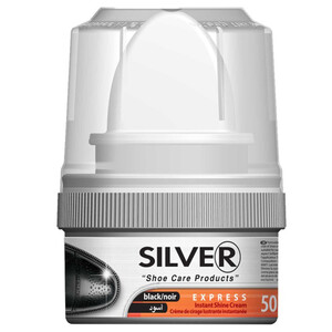 Silver Shoe Polish Cream Black 50Ml