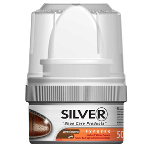 Silver Shoe Polish Cream Brown 50Ml