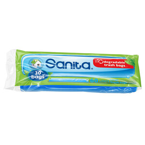 Sanita Trash Bags Large Blue 60L 30 Pieces