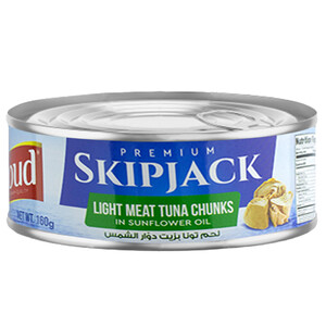Joud Skipjack White Tuna In Vegetable Oil 185G