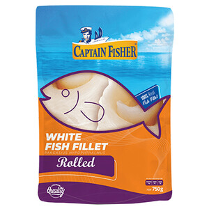 Captain Fisher Frozen White Fish Fillet Rolled 750G
