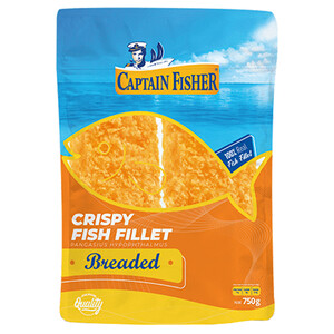 Captain Fisher Frozen Breaded Crispy Fish Fillet 750G