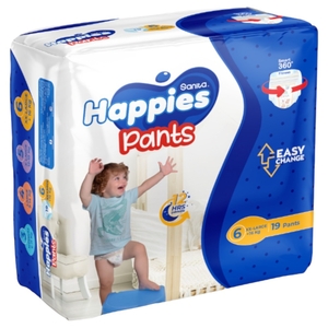 Sanita Happies Pants 6 Xx-Large 19 Pieces