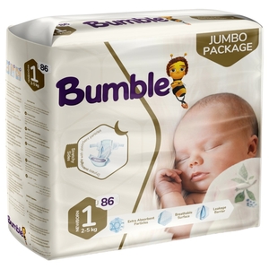 Bumble Children's Diaper Jumbo N1 86 Pieces