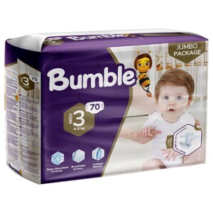 Bumble Diapers Size 3 4-9 Years 70 Pieces
