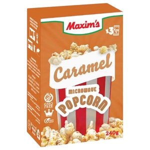 Maxim's Microwave Popcorn Caramel 240G