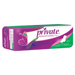Private Feminine Pads Maxi Normal 10 Pieces