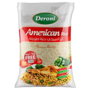 Deroni American Rice 4+1Kg Free