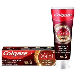 Colgate Toothpaste Optic White For Coffee Tea & Tobacco Users 75Ml