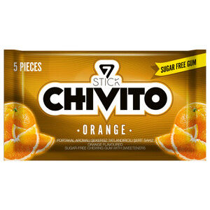 Chivito Gum Orange Sugar Free 5 Pieces 8.5G