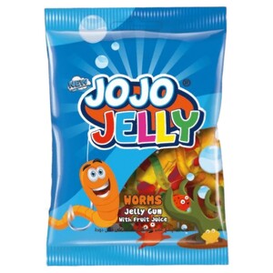 Jojo Jelly Gum Worms With Fruits 80G