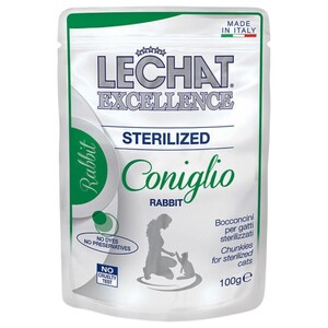 Lechat Excellence Cat Food Sterilized Rabbit 100G
