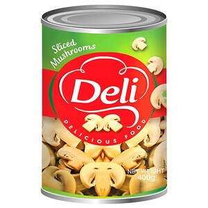 Deli Mushrooms Sliced 400G
