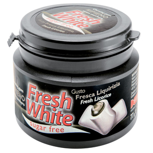 Fresh White Gum Liquorice Center Jar 77G