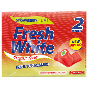 Fresh White Gum Strawberry Lime 29G