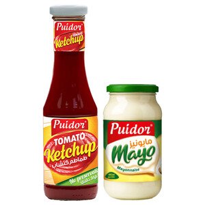 Puidor Mayonnaise 445Ml + Puidor Ketchup 340G
