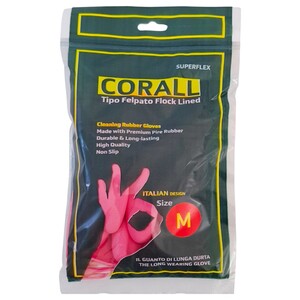 Corall Cleaning Gloves Italian Medium