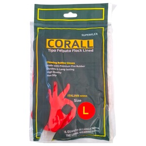 Corall Cleaning Gloves Italian Large
