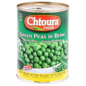 Chtoura Foods Green Peas In Brine 400G
