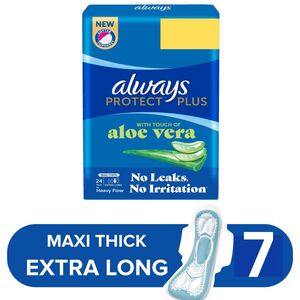 Always Protect Plus Aloe Vera Extra Long 7 Pads