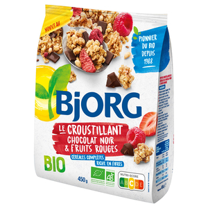 Bjorg Croustillant Chocolat Noir & Fruits Rouges 450G