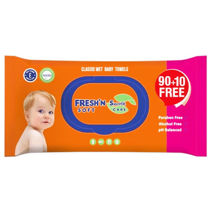 Fresh'n Soft Wet Baby Towels 90+10 Free