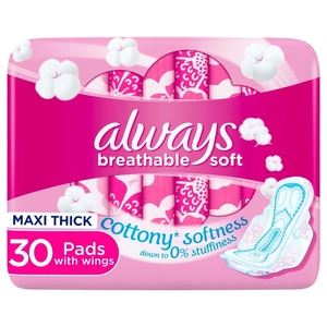 Always Cotton Touch Large Wings 30 Pads