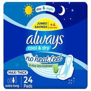Always Pads Maxi Thick Extra Long 24 Pieces