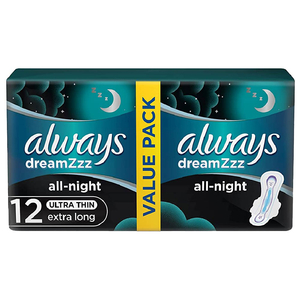 Always Dreamz All Night Ultra Thin Extra Long 12 Pads