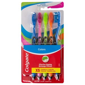 Colgate Toothbrush Twister Medium 5 Pieces