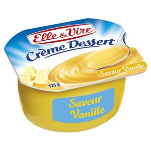 Elle & Vire Crème Dessert Saveur Vanille 125G