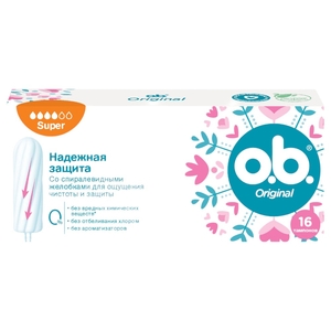 O.B. Tampons Pro Original Super 16 Pieces
