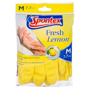 Spontex Gloves Fresh Lemon 7/7.5 Medium