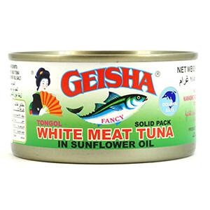Geisha White Meat Tuna In Sunflower Oil 185G