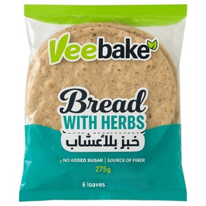 Veebake Bread With Herbs 6 Loaves 275G