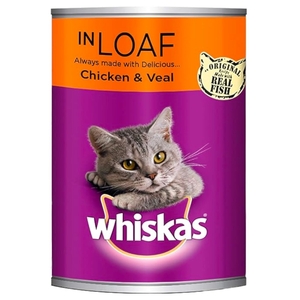 Whiskas Cat Food In Loaf Chicken & Veal 400G